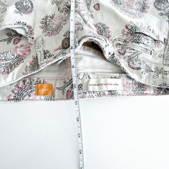 Anthropologie Pilcro and the Letterpress Womens Jeans Skinny Floral Print Cream - Picture 8 of 11
